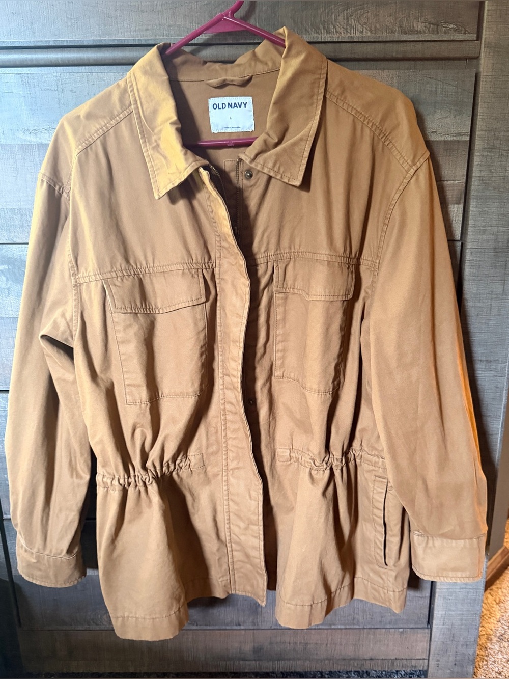 Old Navy Brown Drawstring Utility Jacket